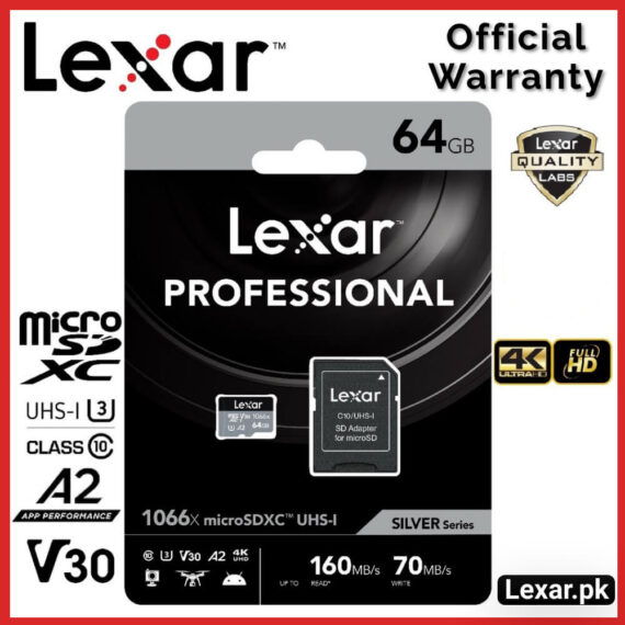 64gb Lexar Professional 1066x Speed Micro Sd Card Original Warranty Lexar.pk